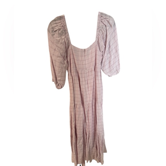 MINKPINK midi pink dress with puff sleeves medium worn once - Picture 5 of 6